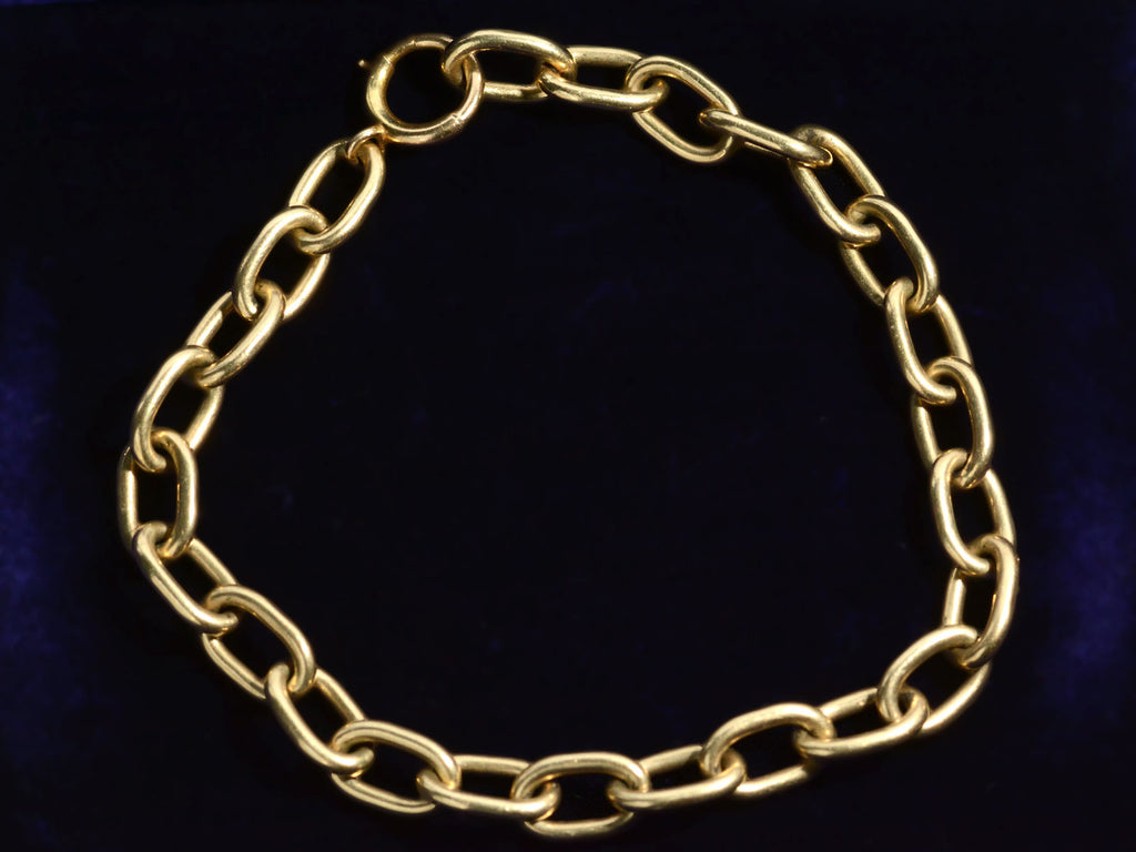 c1950 Chain Link Bracelet (on black background)