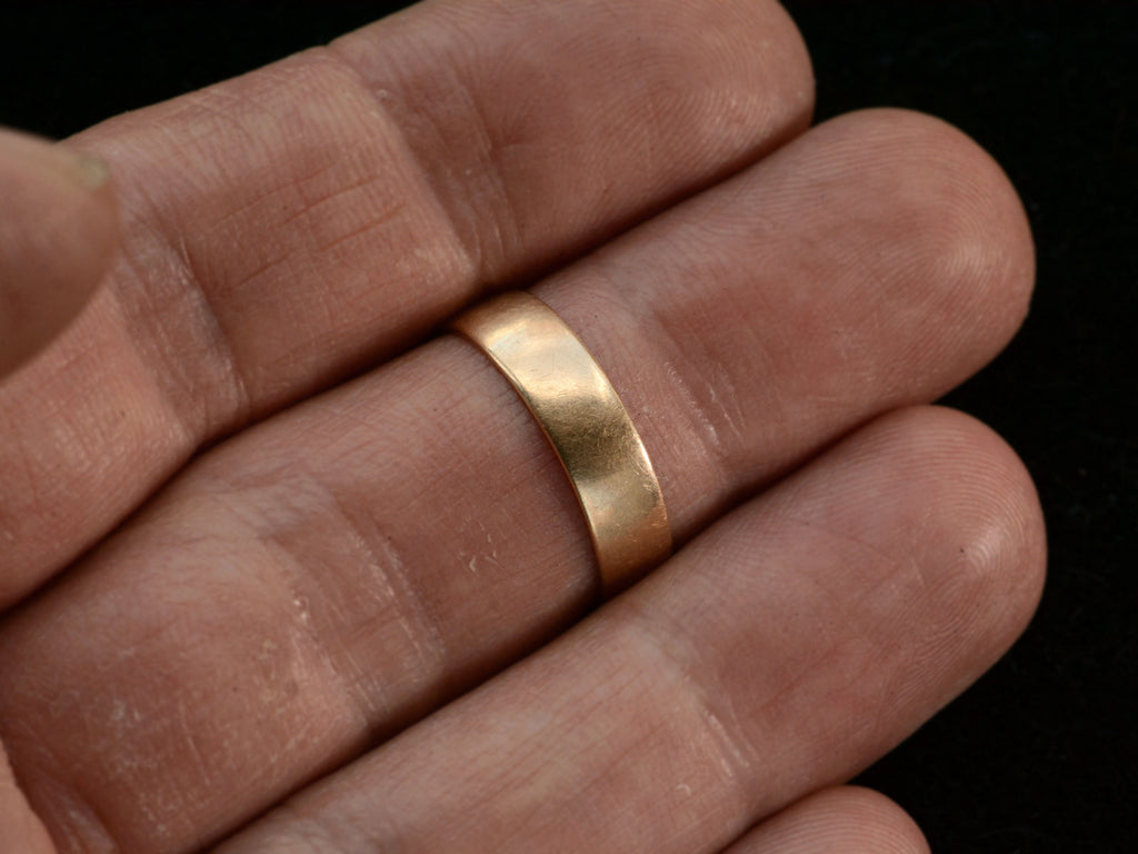 1899 4.9mm 14K Band (on finger for scale)