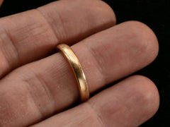 thumbnail of 1907 3.5mm 18K Wedding Band (on finger for scale)