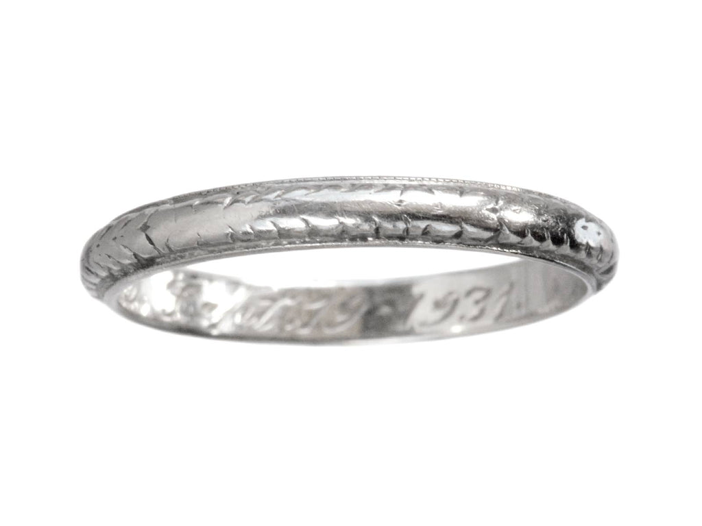 1931 Decorated Platinum Band (on white background)