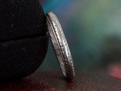 1931 Decorated Platinum Band (side profile view)