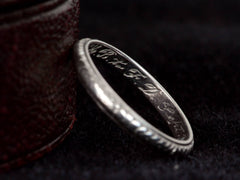 1931 Decorated Platinum Band (inside view)