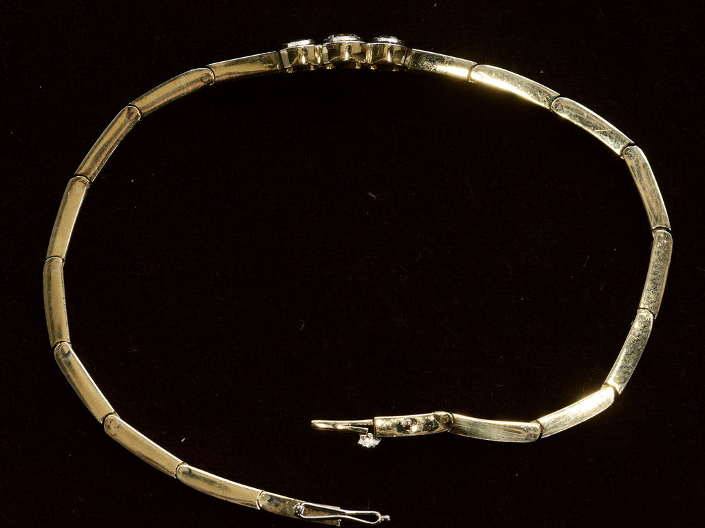 c1910 Three Diamond Bracelet (shown open)