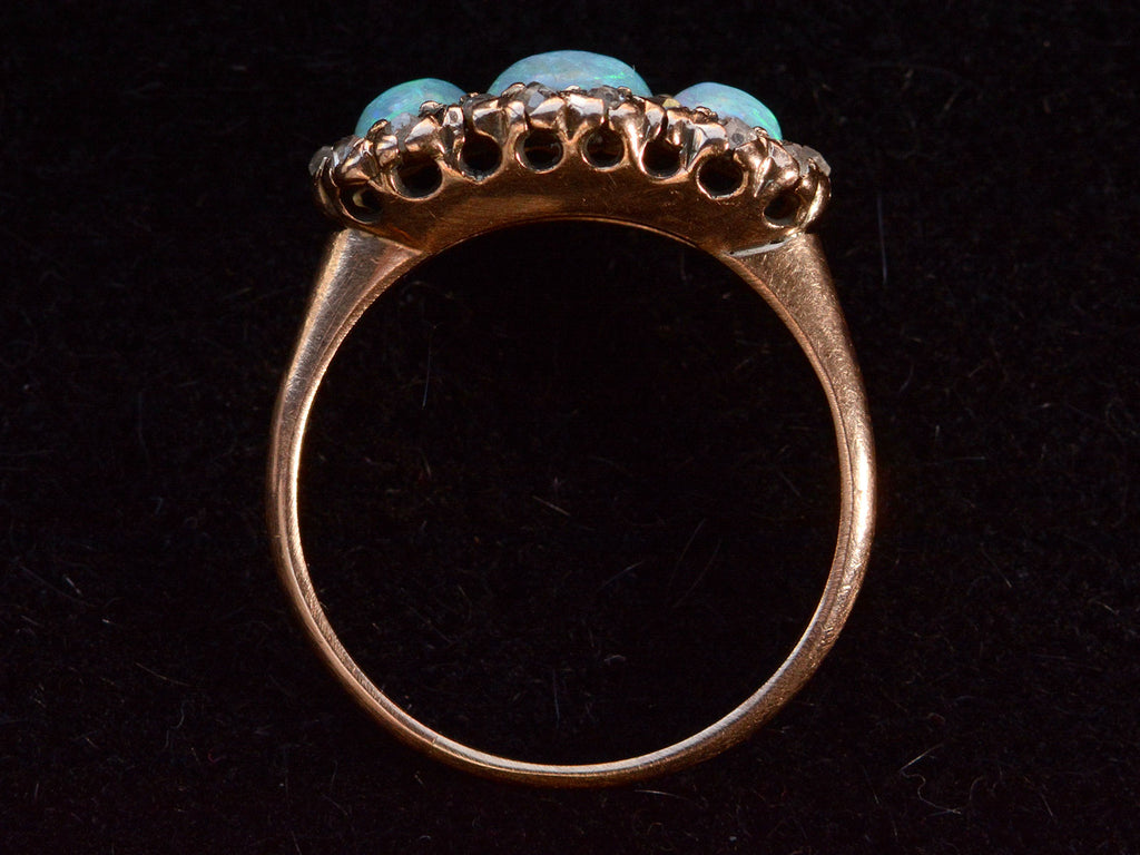 c1890 Opal & Diamond Ring (profile view)