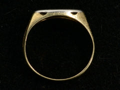 c1920 Deco "LL" Signet Ring (profile)