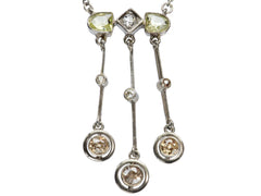 c1900 Arts & Crafts Diamond Necklace (on white background)