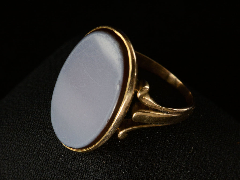 c1890 Blue Agate Signet (side view)