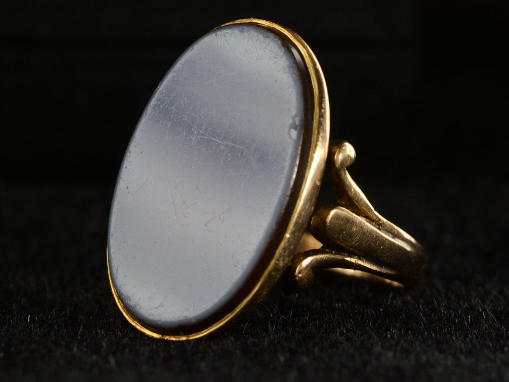c1890 Blue Agate Signet (side view)