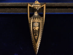 thumbnail of c1870 Pique Amphora Pendant (on dark blue background)