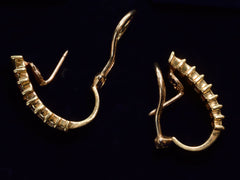 thumbnail of c1980 Diamond Baguette Earrings (back side detail view)