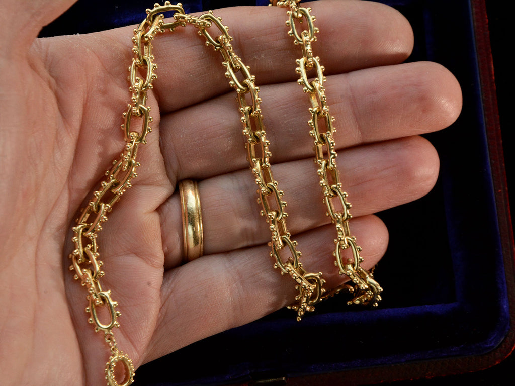 c1990 18K Barnacle Chain (on hand for scale)
