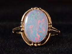 thumbnail of c1930 Black Opal Ring (on black background)