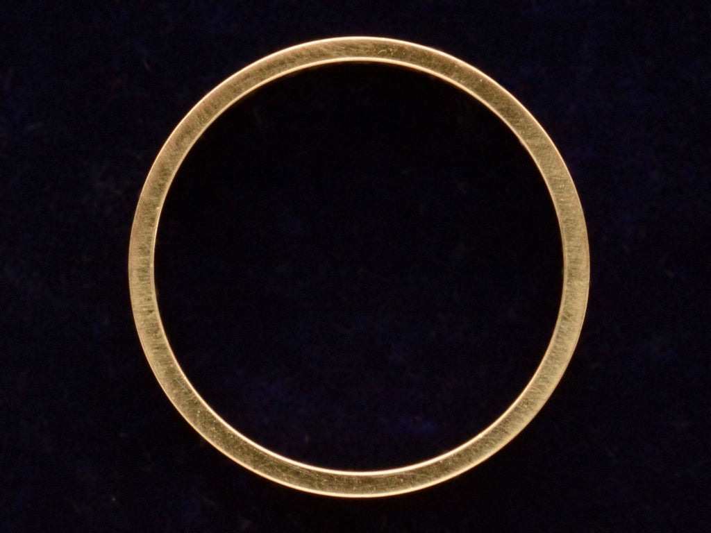 Side Profile of Cartier Rose, White and Yellow Gold Men's Wedding Band (shown black background)