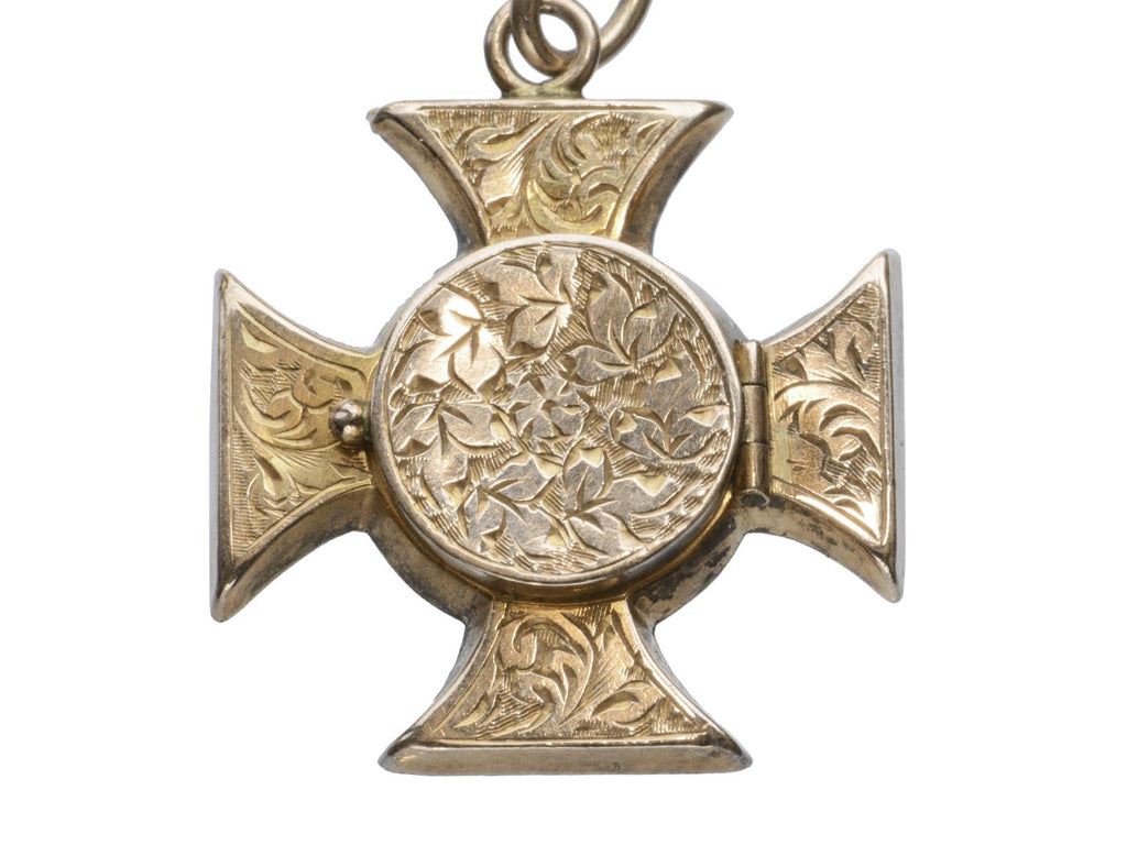 1901 English Cross Locket (on white background)