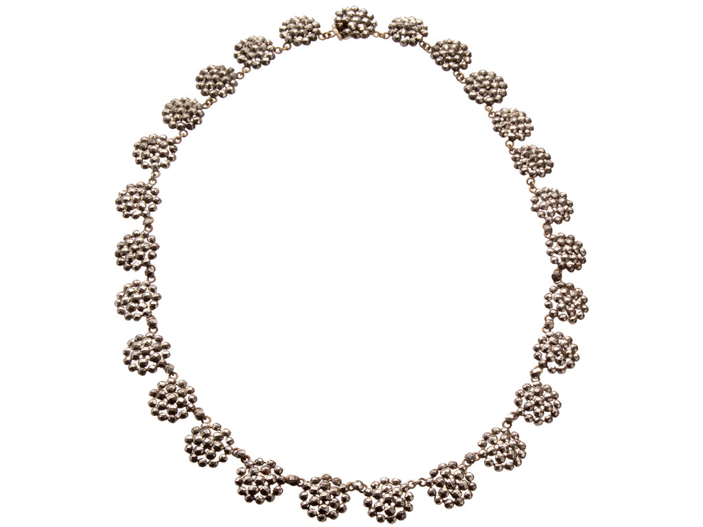 c1850 Cut Steel Necklace (on white background)