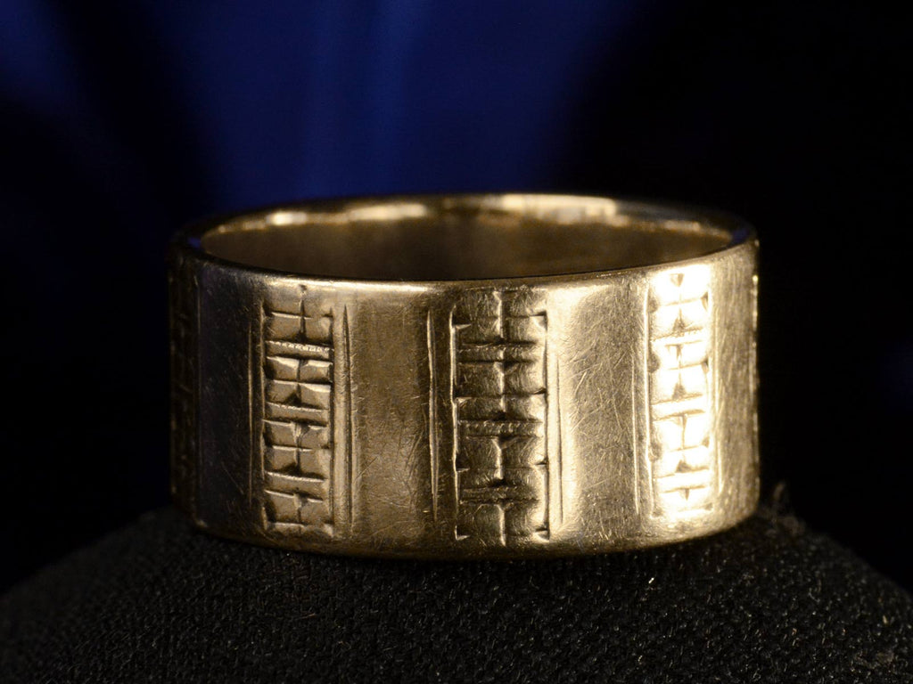 c1930 Wide Decorated Band (on blue and black background)