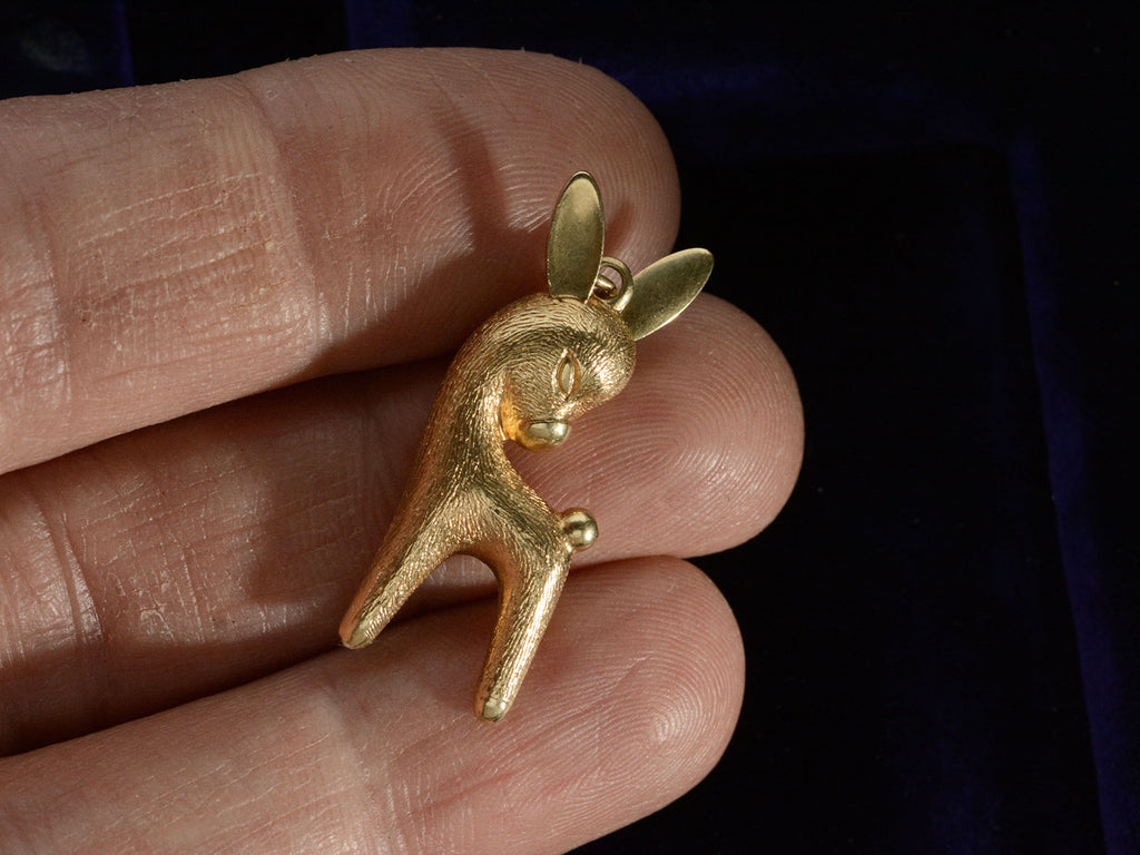 c1980 Baby Deer Charm (on hand for scale)