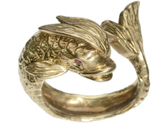 c1960 Mythical Dolphin Ring (on white background)