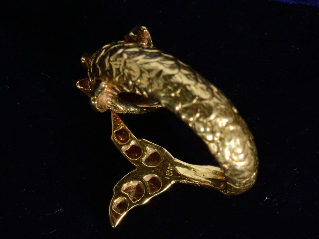 c1960 Mythical Dolphin Ring (inside view)