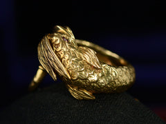c1960 Mythical Dolphin Ring (top side view)