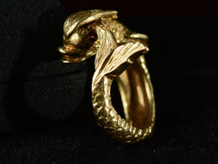 c1960 Mythical Dolphin Ring (side view)