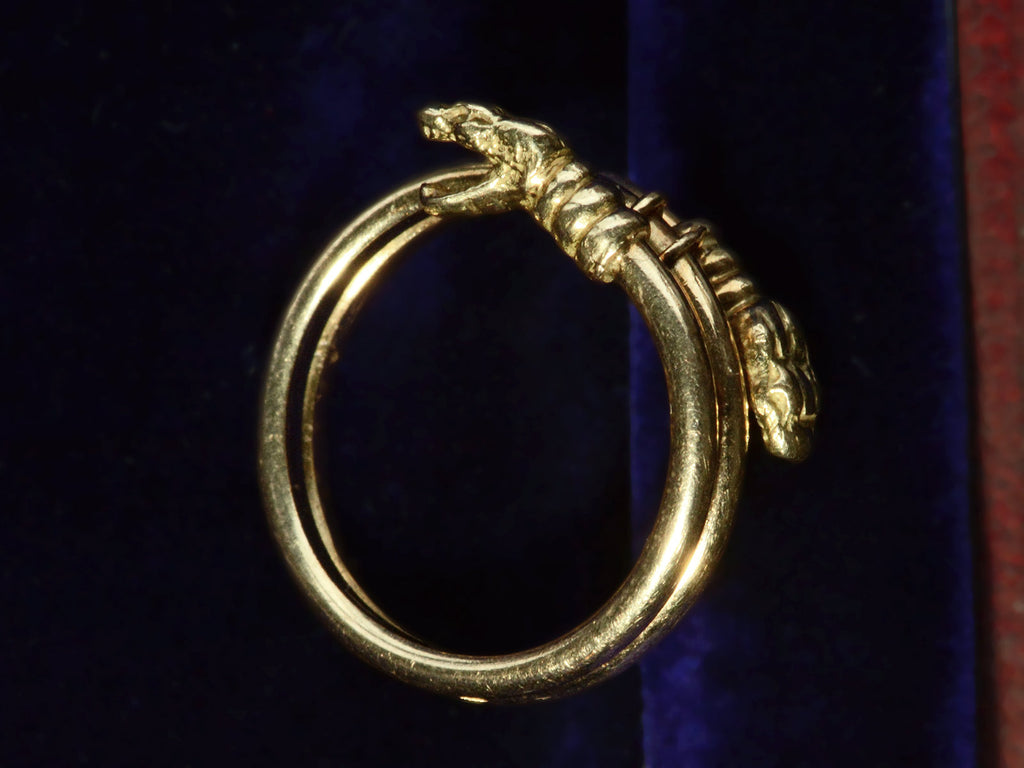 c1950 French Snake Ring (side view)
