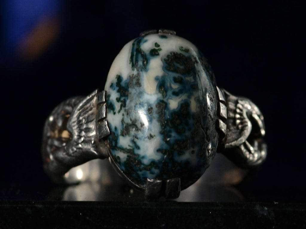c1900 Dragon Agate Ring (detail)