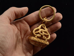 c1890 Massive 18K Fob (on hand for scale)