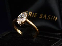 EB 1.26ct Oval Ring (side profile view)