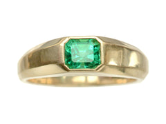 EB Modern Emerald Signet Ring (on white background)