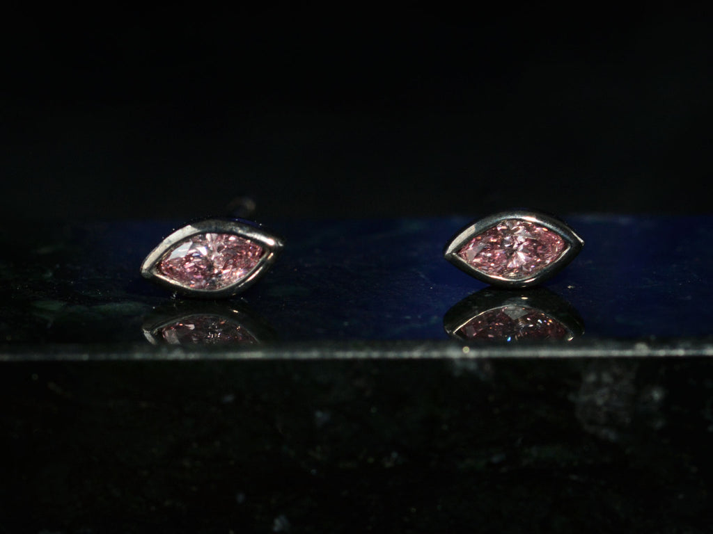 EB Pink Diamond Studs (detail)