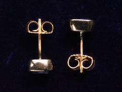 thumbnail of EB Purplish Sapphire Studs in Blackened Gold (side profiles on black background)