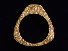 thumbnail of Profile view of c1970 Emerald & Diamond Ring in Yellow and White Gold (shown on dark background)