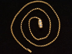 c1880 Enamel Clasp Chain (on black background)
