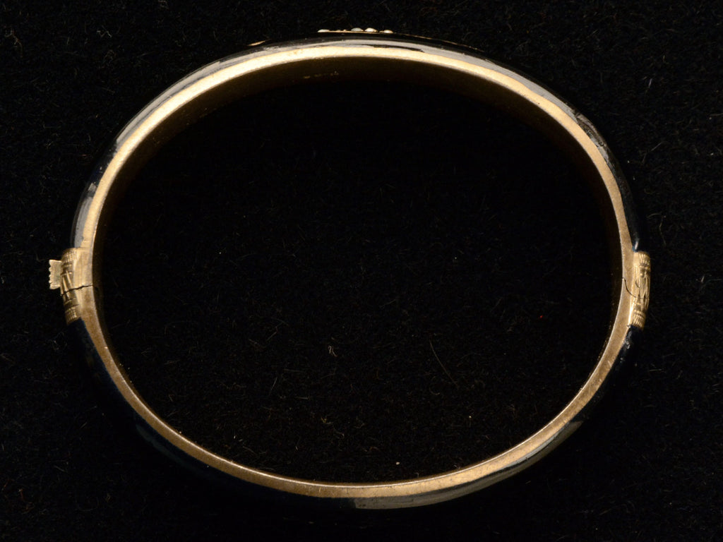 c1890 Wheatsheaf Black Enamel Bracelet (profile)