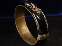 c1890 Wheatsheaf Black Enamel Bracelet (side)