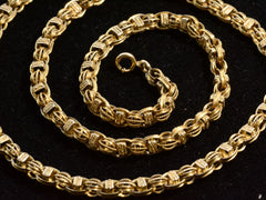 c1890 Fancy Link 21.5" Chain (detail clasp view)