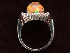 c1950 Mexican Fire Opal Ring (profile view)