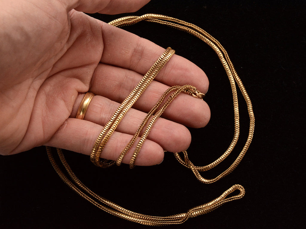 c1890 French Long Chain (on hand for scale)