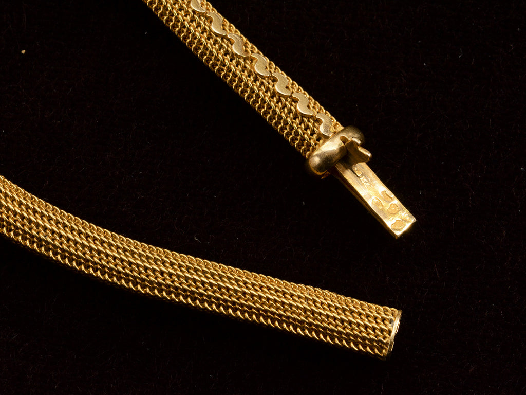 c1890 French Mesh Collar (clasp detail)