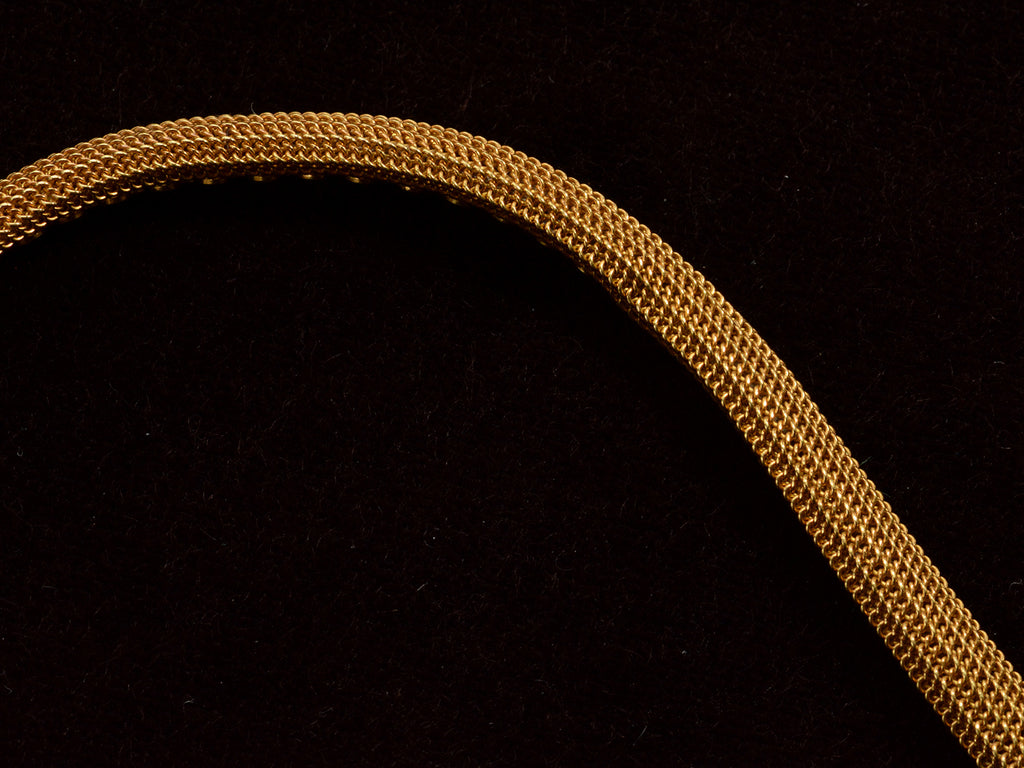 c1890 French Mesh Collar (chain detail view)