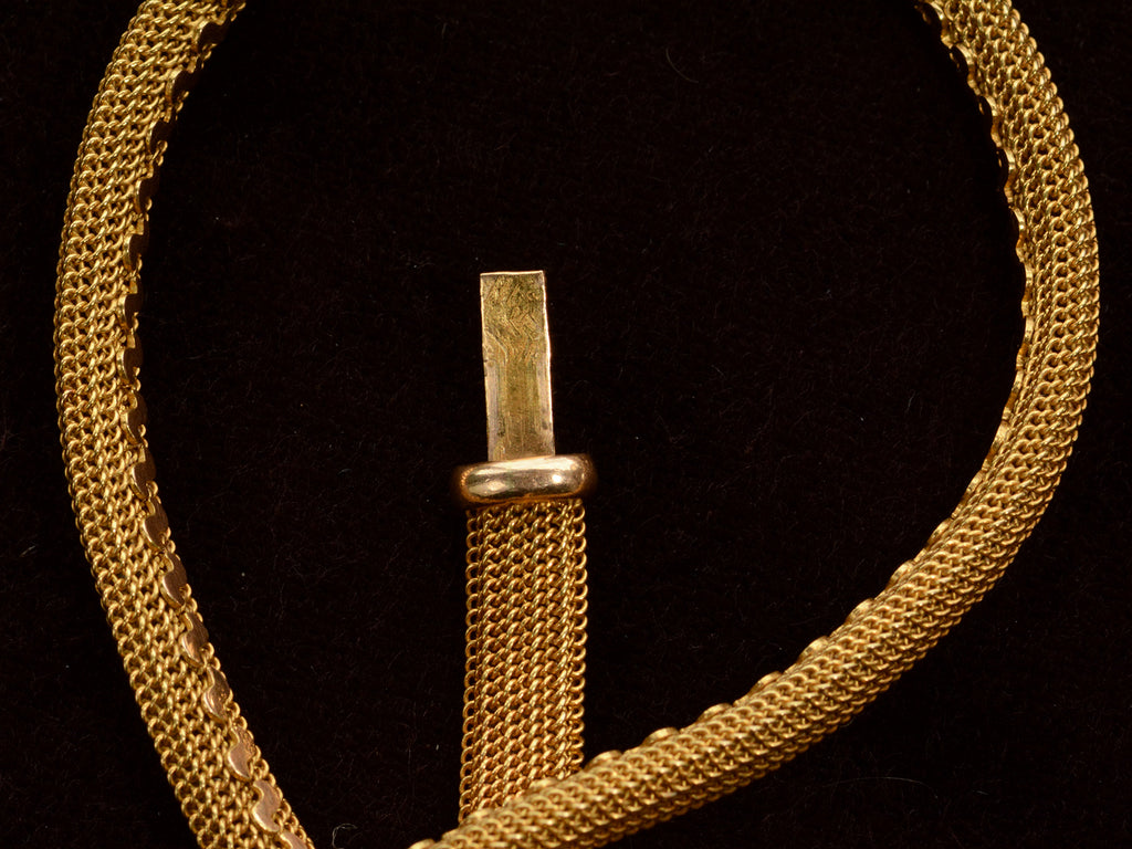 c1890 French Mesh Collar (clasp view)