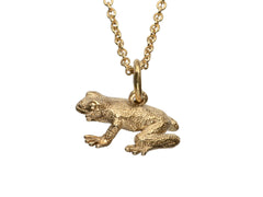 thumbnail of c1970 Gold Frog Pendant (on white background)