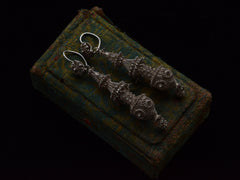 thumbnail of c1800 Silver Cannetille Earrings (side view)
