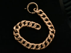 thumbnail of c1890 Rose Gold Filled Chain Bracelet (shown on black background)