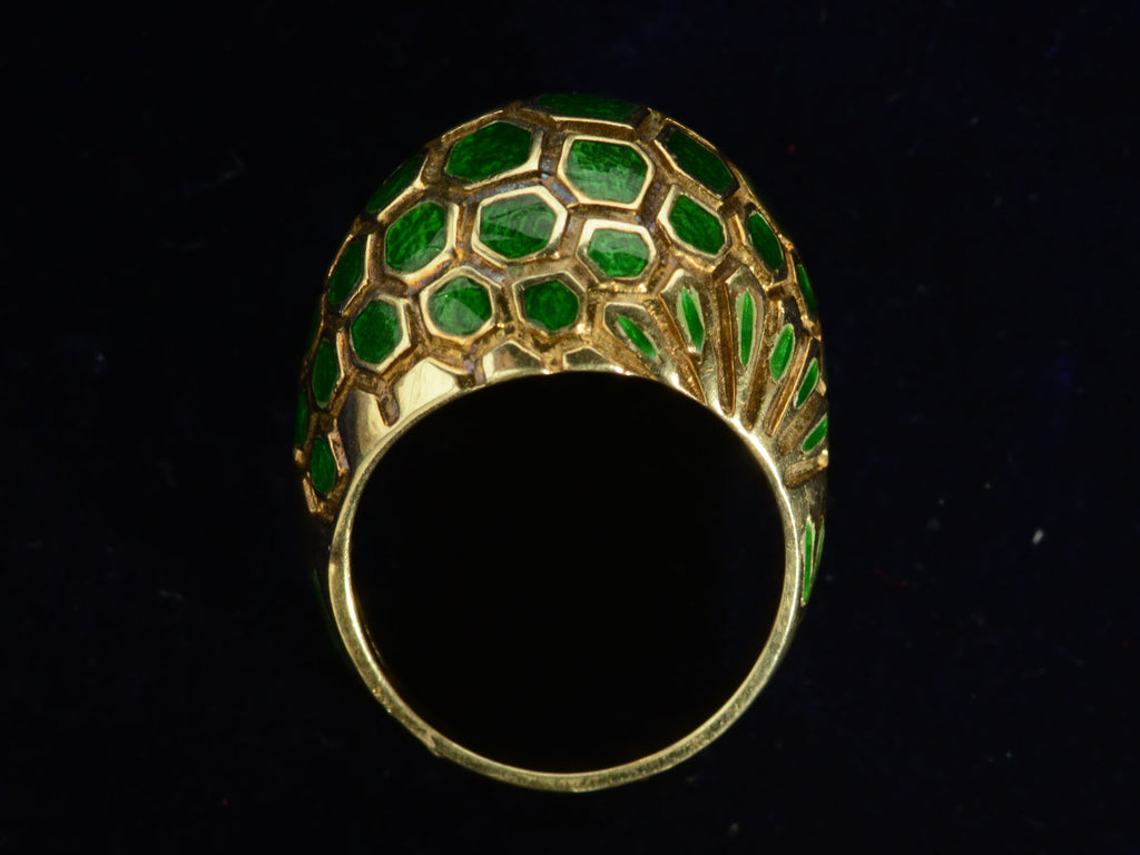 c1970 Domed Enamel Ring (profile view)