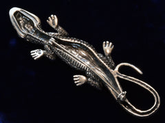 thumbnail of c1980 Silver Lizard Brooch (reverse side shown)