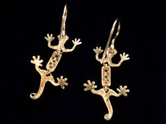 thumbnail of c1990 Diamond Lizard Earrings (backside)