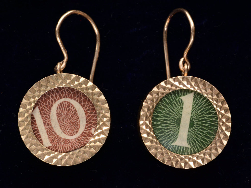 1960s Mad Money Earrings (on black background)