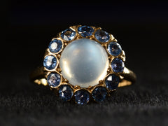 c1910 Moonstone & Sapphire Ring (detail)